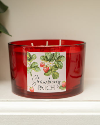 Strawberry Patch Candle – 5% Alpine Wild Strawberry Scent