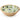 Elegant Mango Wood Bowl with Enamel Olive Design