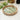 Rustic Mango Wood Round Tray with Elegant Olive Enamel Design