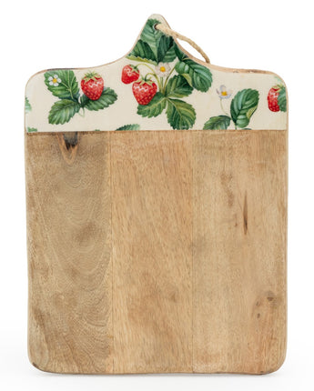 Enamel Printed Chopping Board - Strawberry Patch