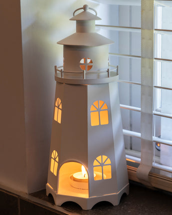 Elegant Matt White Lighthouse Lantern