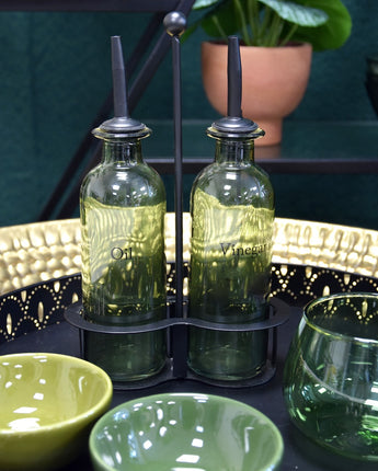 Oil & Vinegar Glass Set with Elegant Dispensers