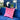 Square Cushion Large Hexagon Cut Velvet Fuschia