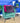 Square Cushion Mongolian Lamb with Real Suede Aubergine