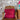 Square Cushion Mongolian Lamb with Real Suede Fuschia