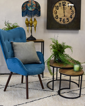 Kas Armchair Velvet Teal