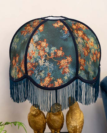 Frilled Lampshade with Floral Design (Lampshade Only)