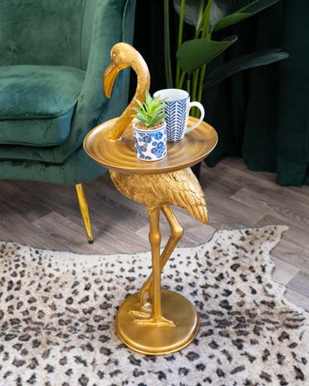 Side Table Flamingo Antique Gold