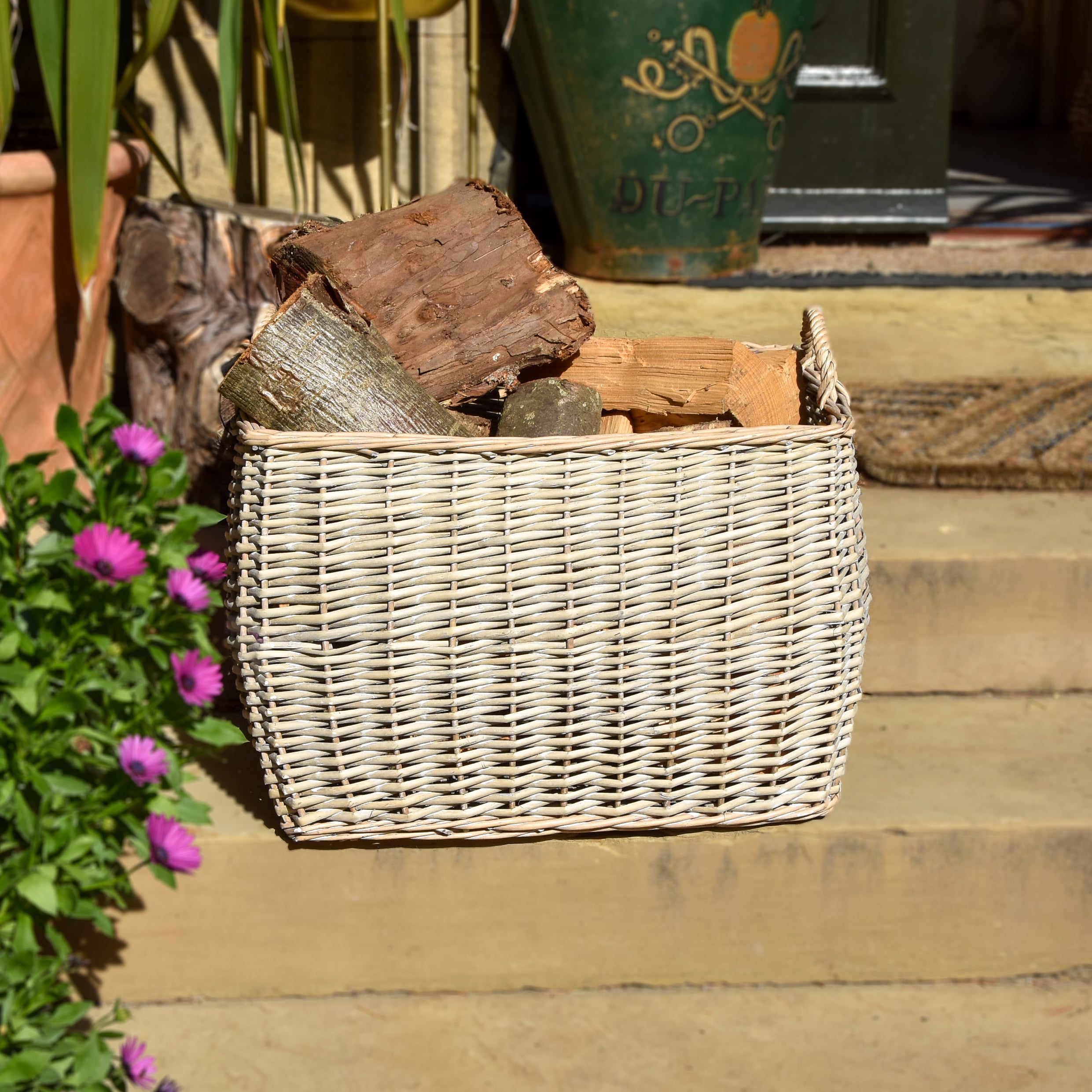 Rectangle Log Rectangular Log Basket – Madison & Mayfair