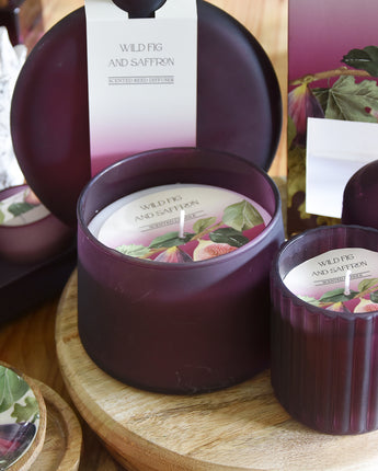 Large Tapered Candle - Figs and Frosted Plum