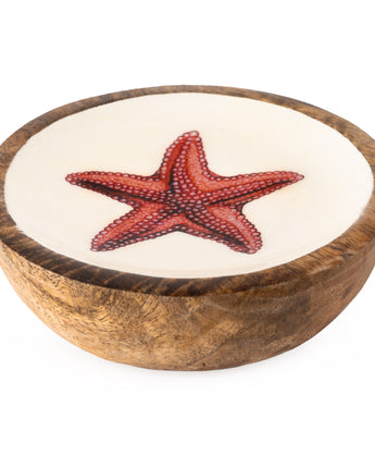 Small Mango wood bowl with Starfish inlay.