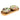 Set of 2 Dip Bowls on Tray Mango Wood & Enamel - Figs