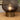 Blue, footed Glass LED table lamp,
