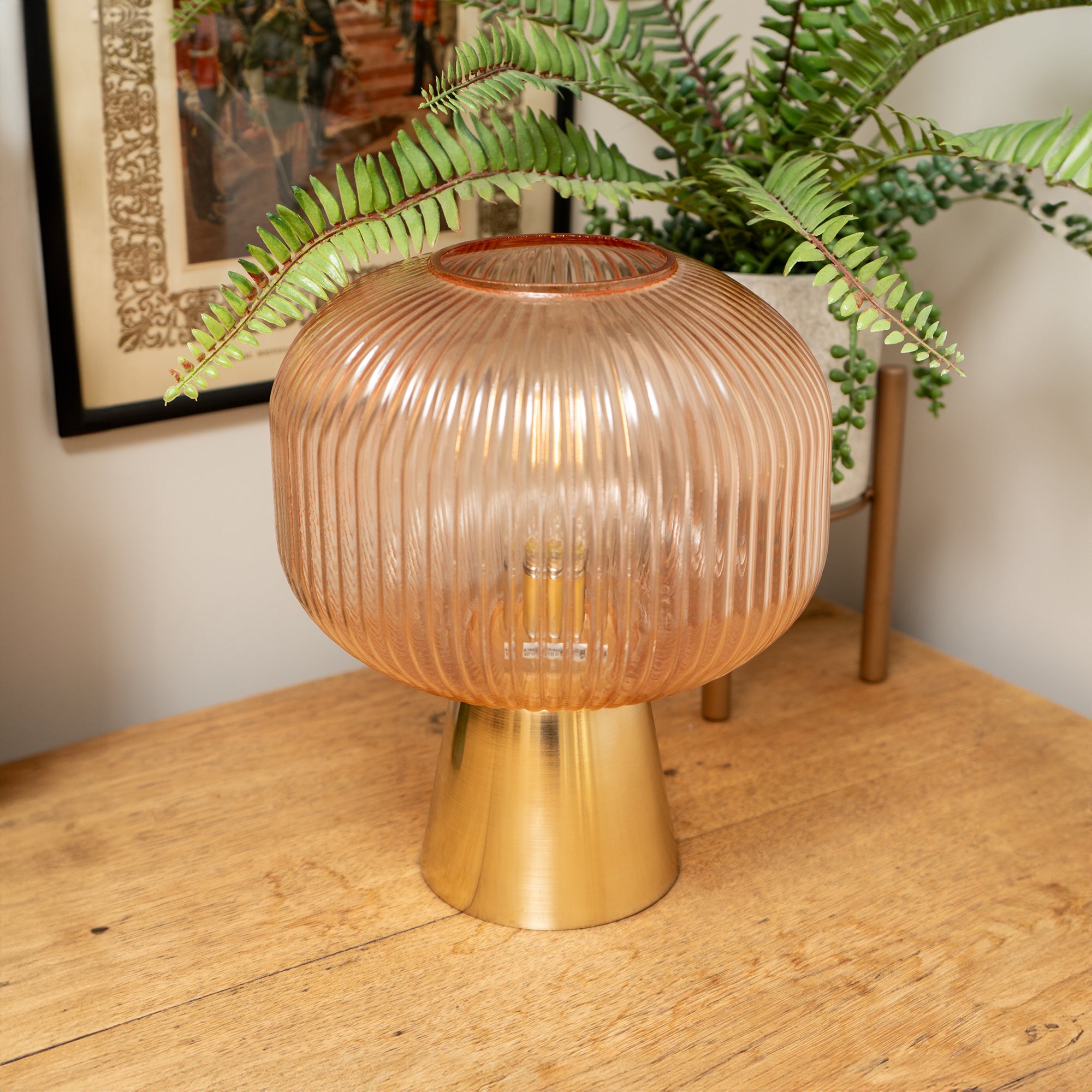 Northern Ridge Led Round Ridge LED Amber Lamp – Madison & Mayfair