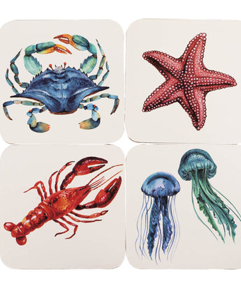 Set of 4 sea creature coasters