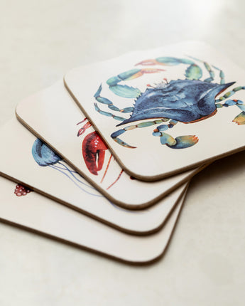 Set of 4 sea creature coasters