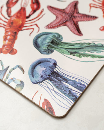 Set of 4 sea creatures placemats