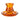 Large Orange Candlestick