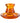 Large Orange Candlestick
