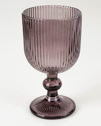 Stemmed White Wine Glass In Plum