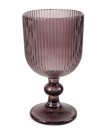 Stemmed Red Wine Glass In Plum