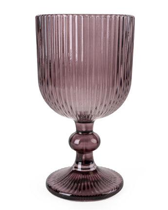 Stemmed Red Wine Glass In Plum