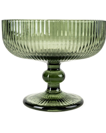 10cm Stemmed Champagne Saucers - Green