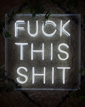 Retro Neon Sign- 'Fuck This Shit' Light Box