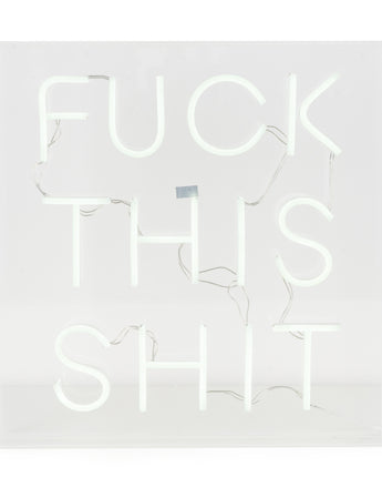 Retro Neon Sign- 'Fuck This Shit' Light Box