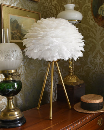 Glamorous Brushed Brass Tripod Table Lamp