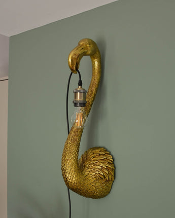 Elegant Flamingo Head Wall Lamp