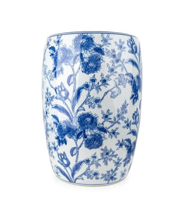 Blue & White Ancient-Inspired Stool