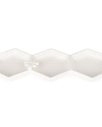 Three-Section Ceramic Dip Dish with Bee Detail