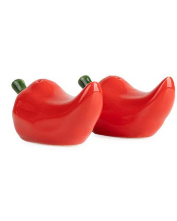 Set of 2 Salt & Pepper Pots - Chilli Print