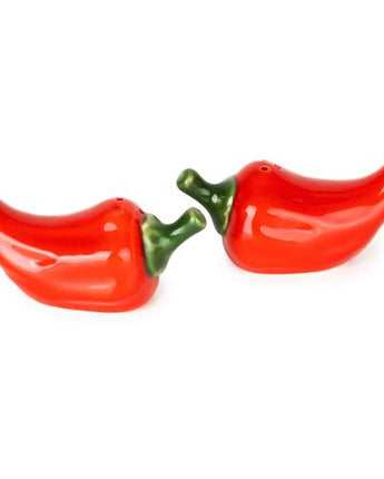 Set of 2 Salt & Pepper Pots - Chilli Print