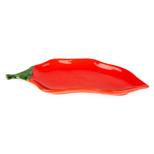 Chilli Pattern Plate Chilli Shaped Ceramic Serving Plate – Madison & Mayfair