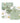 Set of Two Oversized Florals Green Faux Storage Boxes