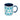 Straight-Sided Blue Mug with Meze Decal