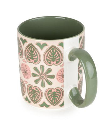 Straight-Sided Green Mug with Meze Decal