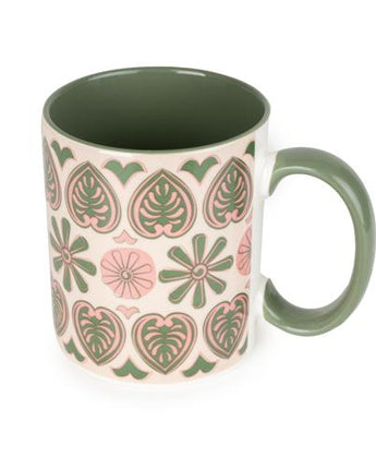 Straight-Sided Green Mug with Meze Decal
