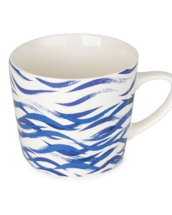 Blue Sea Waves Wide Conical Mug