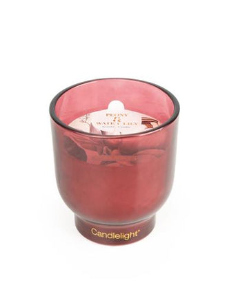 Peony & Water Lily Footed Candle