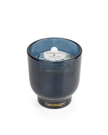 Medium Hydrangea & Jasmine Footed Candle