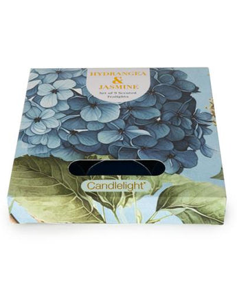 Set of 9 Hydrangea & Jasmine Tealights