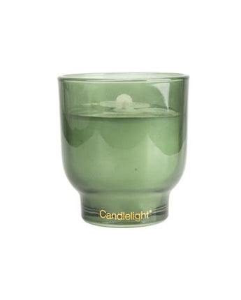 Medium White Poppy & Sage Footed Candle