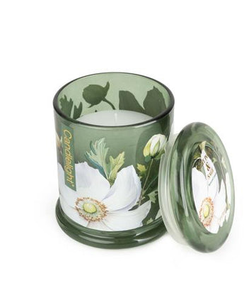 Large White Poppy & Sage Lidded Jar Candle