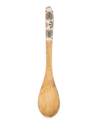 Mango Wood Spoon & Fork Set with Meze Enamel