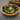 Medium Mango Wood Bowl with Chilli Enamel Print