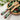 Spoon and Fork Set - Mango Wood with Chilli Print
