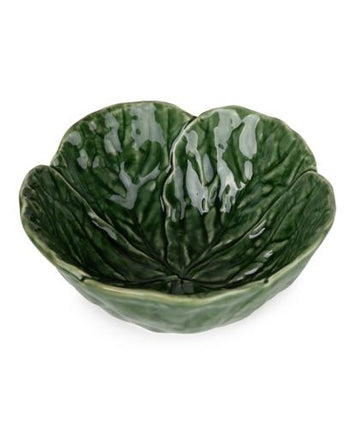 Small Leaf-Shaped Ceramic Bowl - Green - 13cm